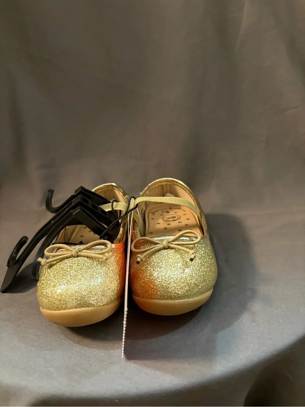 NWT wonder nation Girls Gold Glitter Mary Jane Flats size 5 (12-18 Months) TR163